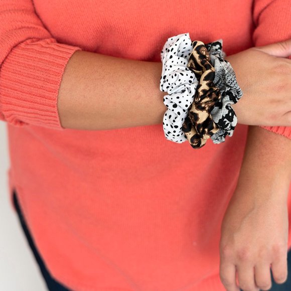 Wild Print Scrunchie Set - Picture 4 of 6